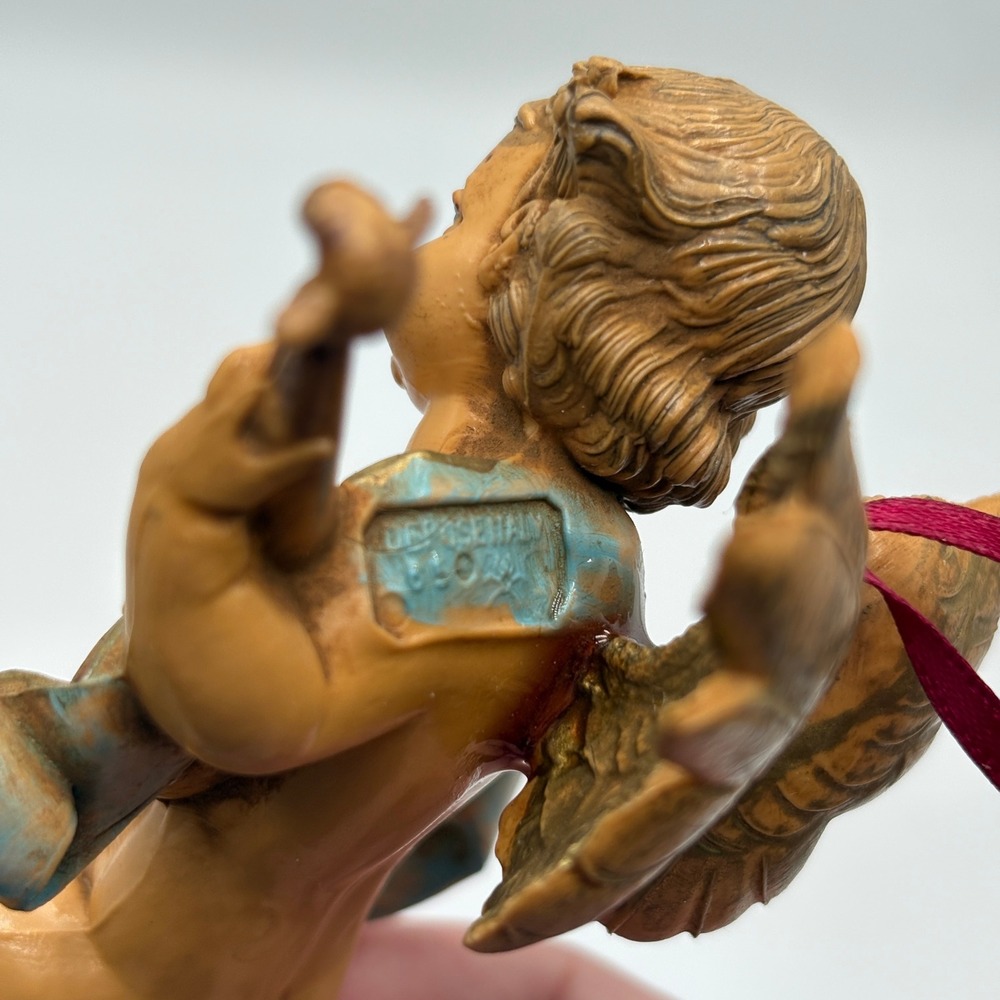 Vintage Fontanini Cherub Angel Ornaments Set of 3 Depose Italy Musical Figures - Picture 11 of 12